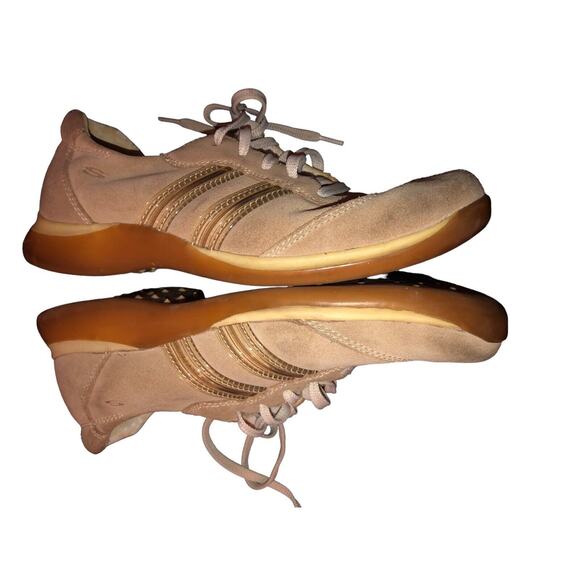 Skechers Somethin'‎ Else Womens Size 8.5 Tan Beige Suede Leather Lace Up Shoes - Picture 12 of 13